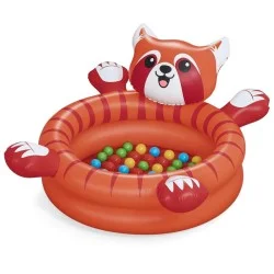 bestway 1.07m x 94cm x 58cm playful red panda ball pit 1 ball pit 50 play balls repair patch age 2+